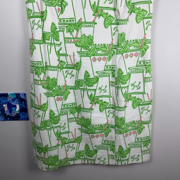 Lilly Pulitzer Lacina Mint Julep Kentucky Derby Shift Lattice Dress Size 10 - Picture 5 of 15